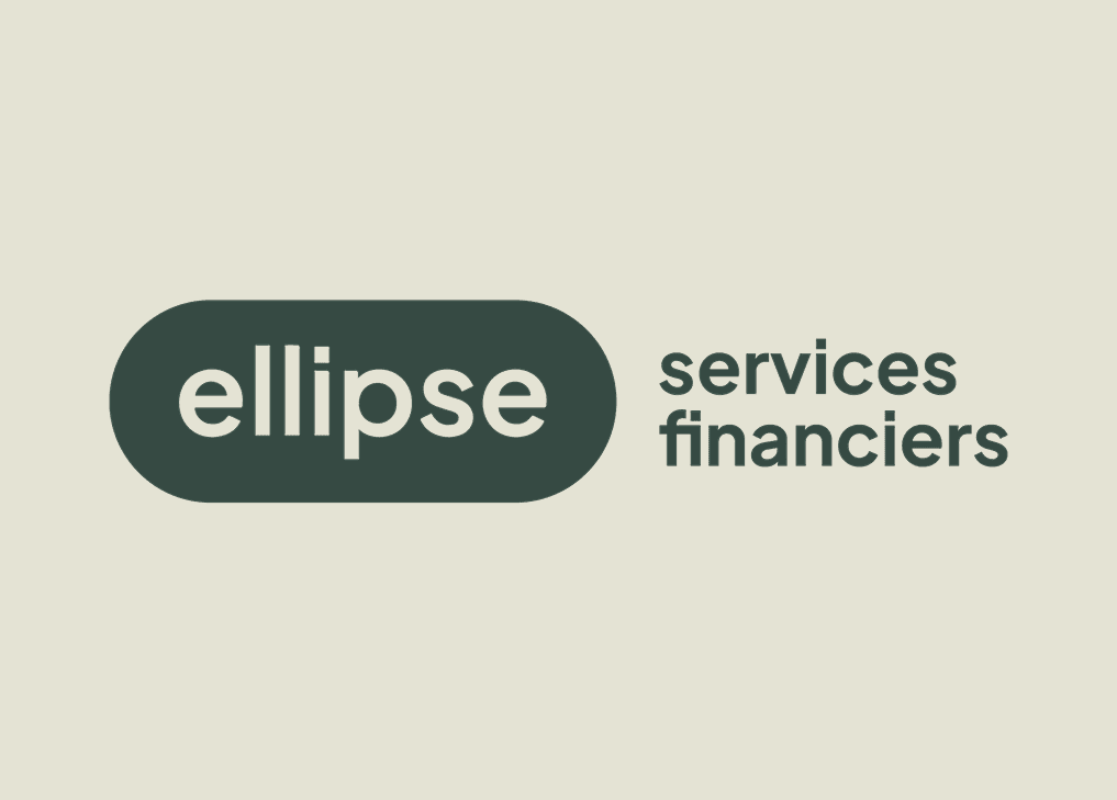Logo Ellipse services financiers en vert sur fond beige